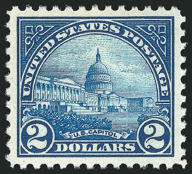 Prices of US Stamps Scott Catalogue #572: US$2.00 1923 US Capitol Perf 11. Robert Siegel Auction Galleries, Dec 2009, Sale 982, Lot 5955