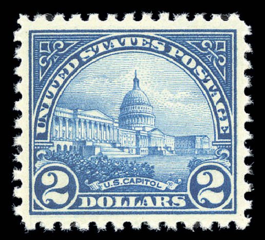 US Stamps Price Scott Catalog # 572 - US$2.00 1923 US Capitol Perf 11. Matthew Bennett International, Sep 2010, Sale 333, Lot 3802