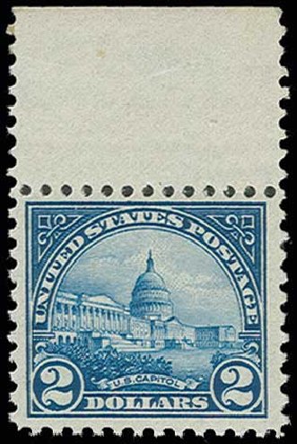 Value of US Stamps Scott Catalogue # 572: US$2.00 1923 US Capitol Perf 11. H.R. Harmer, Jun 2013, Sale 3003, Lot 1402