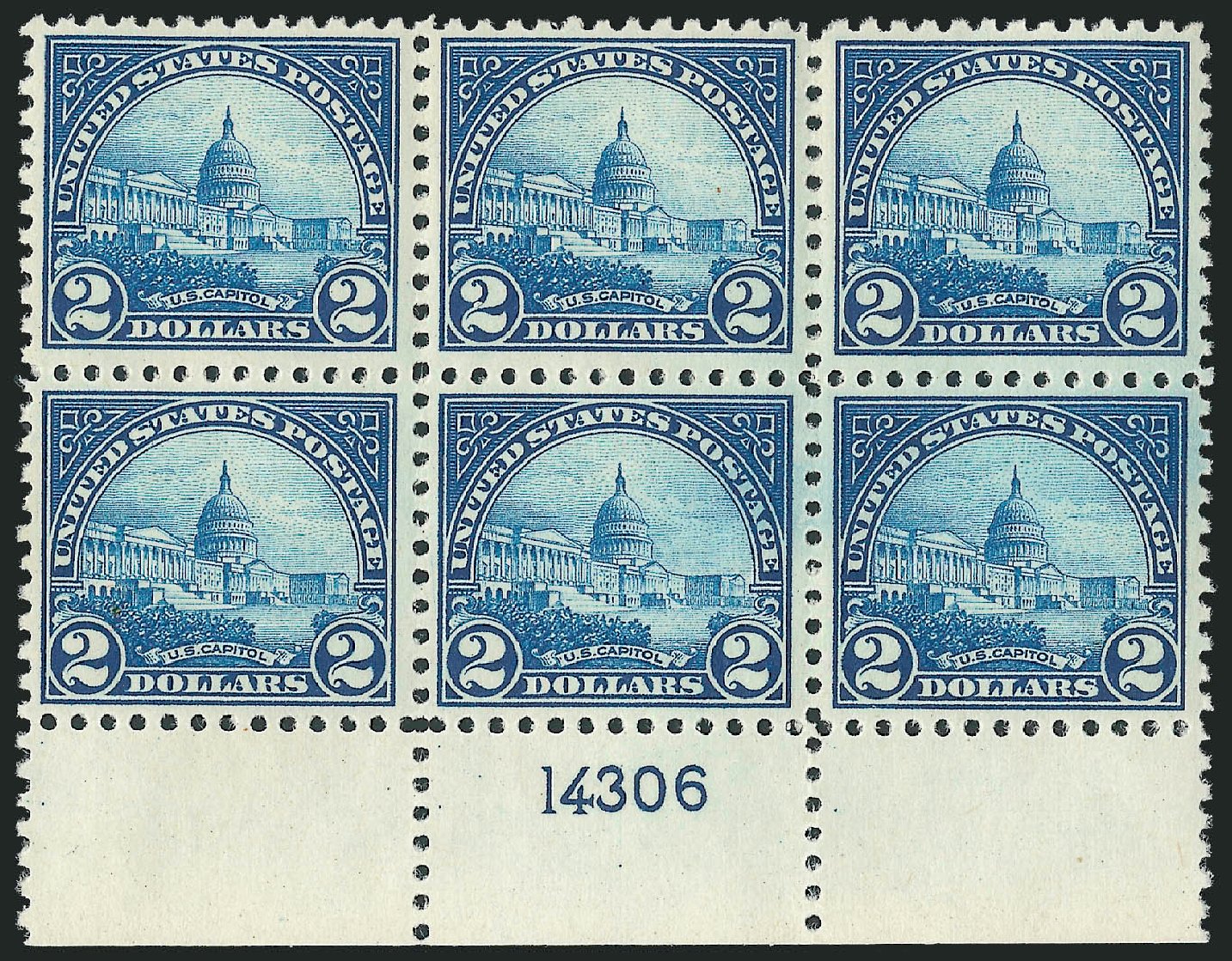 Value of US Stamp Scott Catalog 572: 1923 US$2.00 US Capitol Perf 11. Robert Siegel Auction Galleries, Mar 2011, Sale 1007, Lot 2852