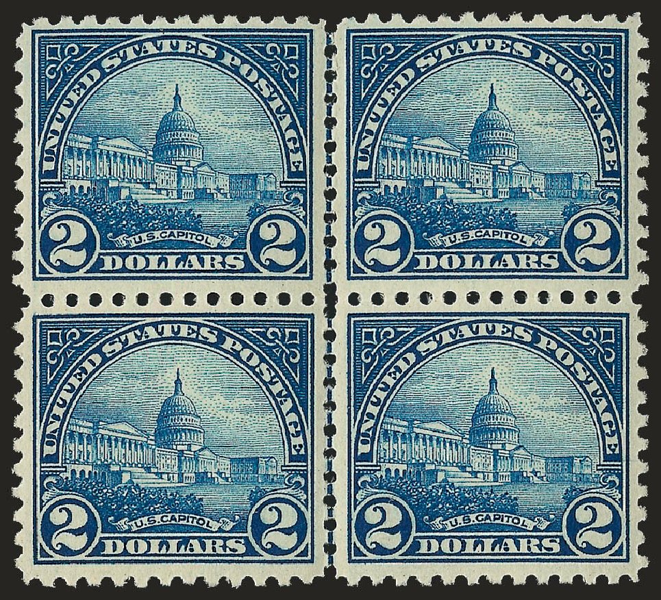 US Stamps Prices Scott Cat. #572: 1923 US$2.00 US Capitol Perf 11. Robert Siegel Auction Galleries, Sep 2008, Sale 962, Lot 2862