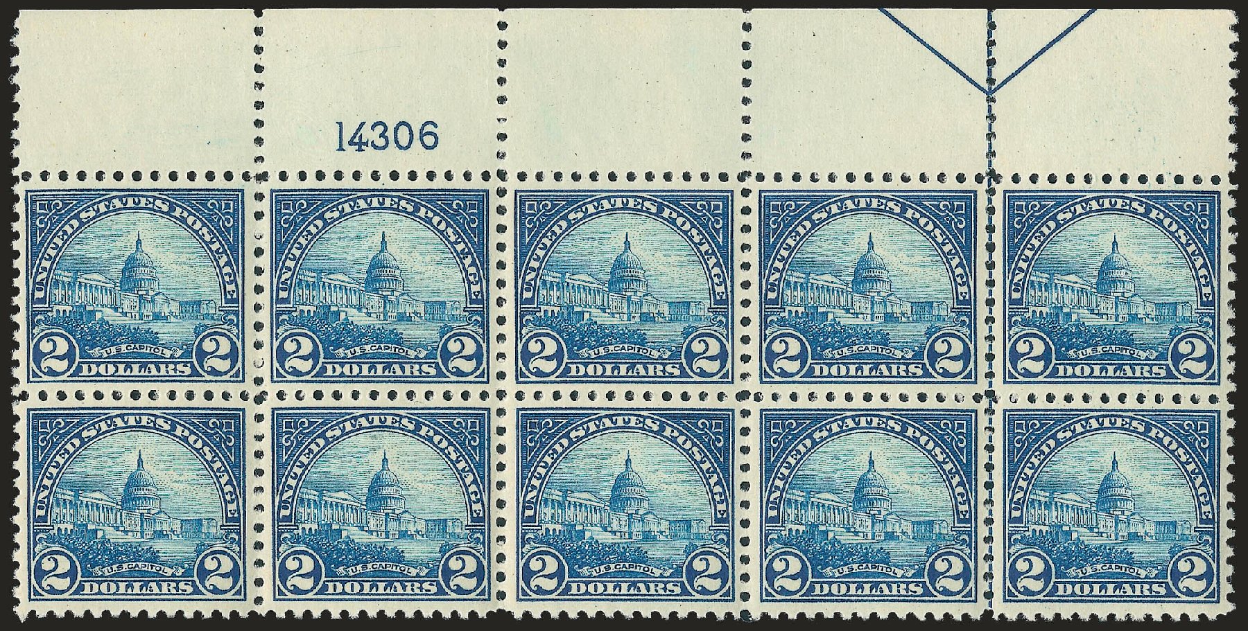 Costs of US Stamp Scott #572 - US$2.00 1923 US Capitol Perf 11. Robert Siegel Auction Galleries, Apr 2010, Sale 984, Lot 972