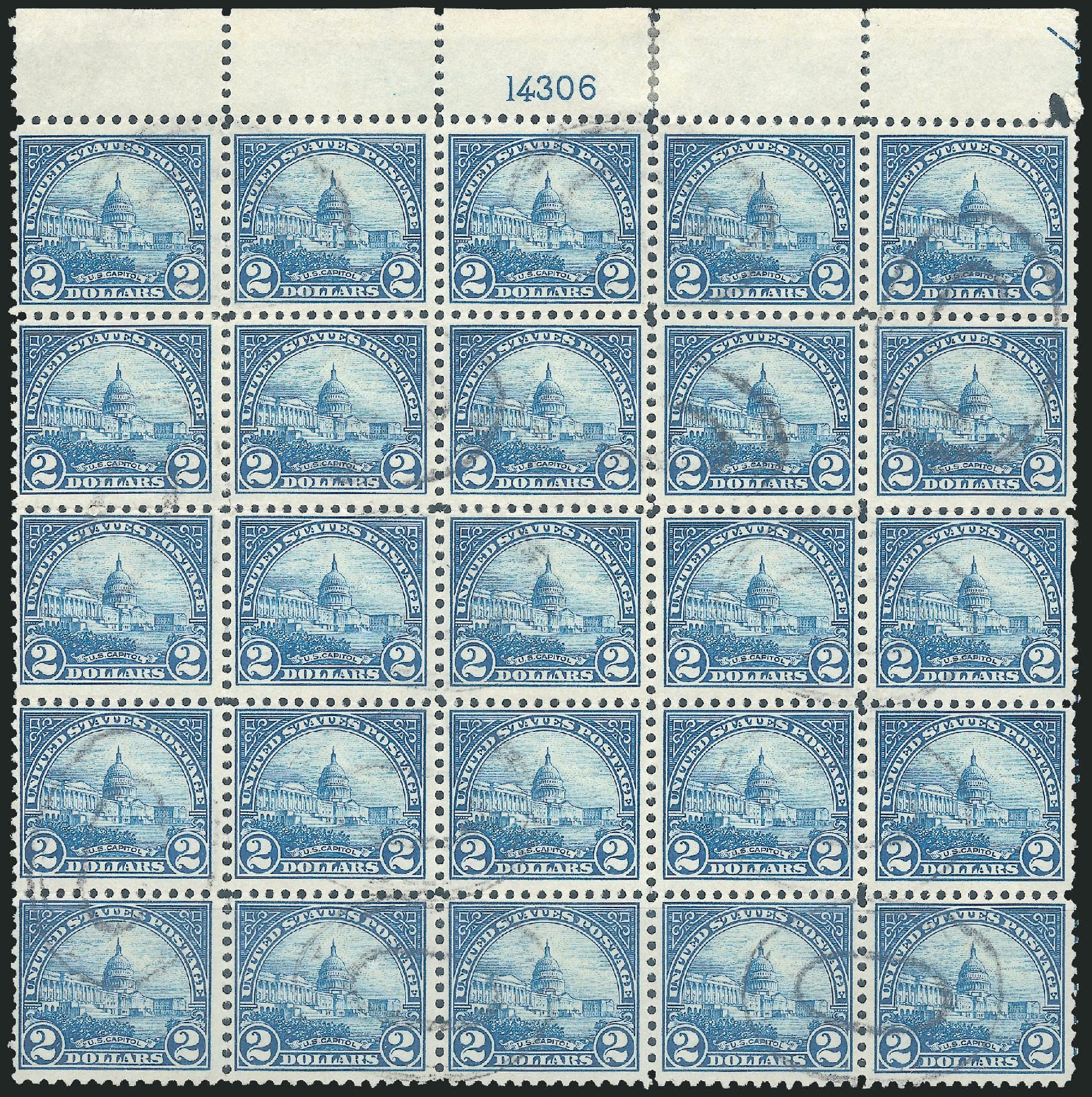 Value of US Stamps Scott # 572 - 1923 US$2.00 US Capitol Perf 11. Robert Siegel Auction Galleries, Mar 2011, Sale 1007, Lot 2853