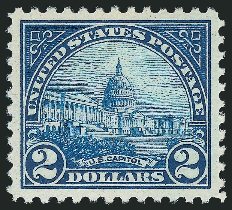 Values of US Stamps Scott # 572: US$2.00 1923 US Capitol Perf 11. Robert Siegel Auction Galleries, Oct 2011, Sale 1014, Lot 2063