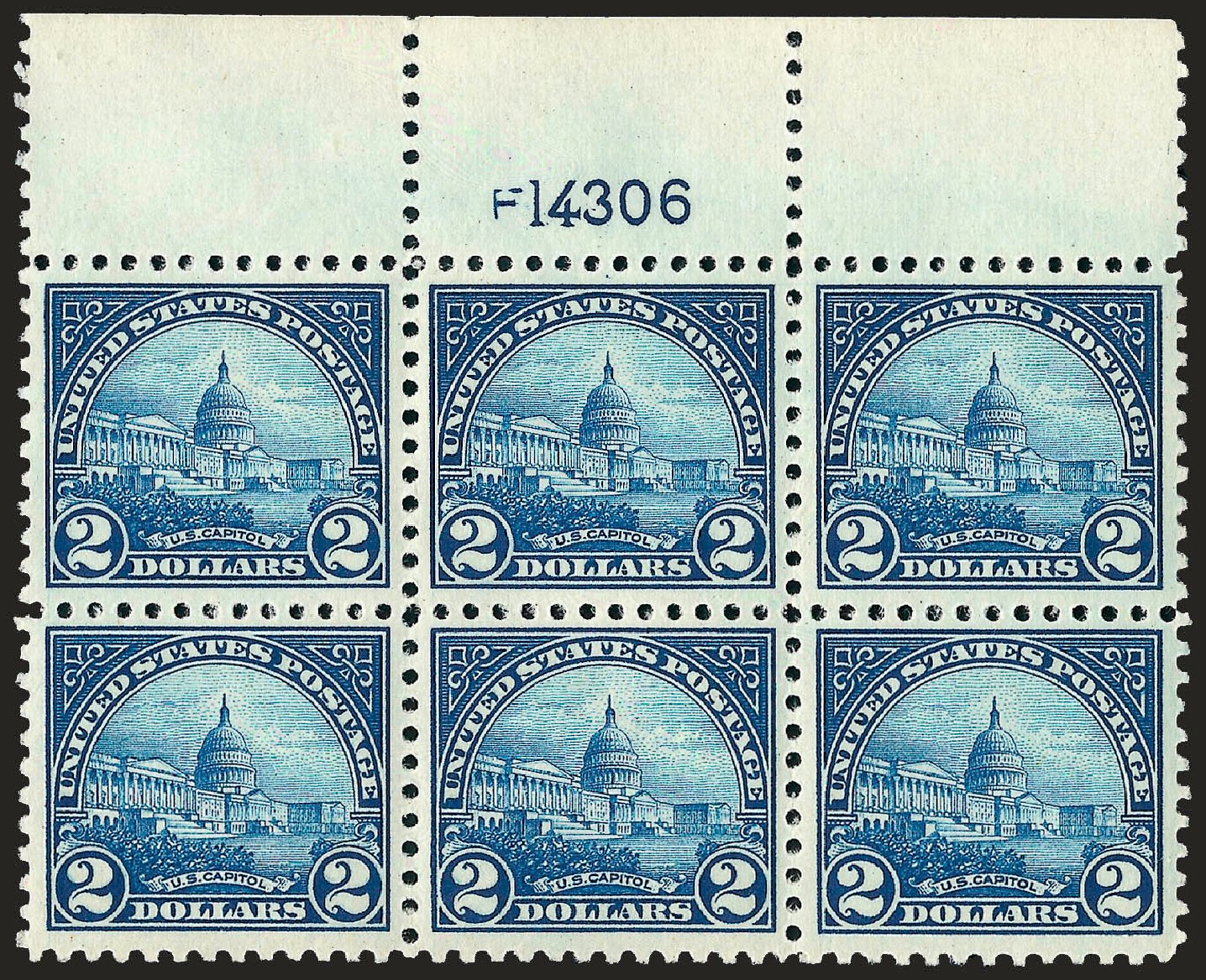 Price of US Stamps Scott #572 - US$2.00 1923 US Capitol Perf 11. Robert Siegel Auction Galleries, Sep 2008, Sale 962, Lot 2863