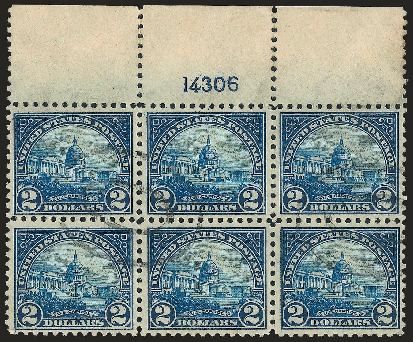 US Stamp Price Scott Cat. 572 - US$2.00 1923 US Capitol Perf 11. Robert Siegel Auction Galleries, Apr 2010, Sale 984, Lot 973