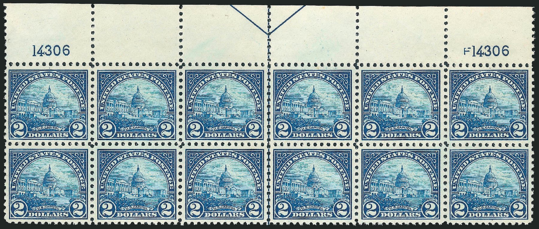 Cost of US Stamp Scott 572 - 1923 US$2.00 US Capitol Perf 11. Robert Siegel Auction Galleries, Oct 2011, Sale 1014, Lot 2066