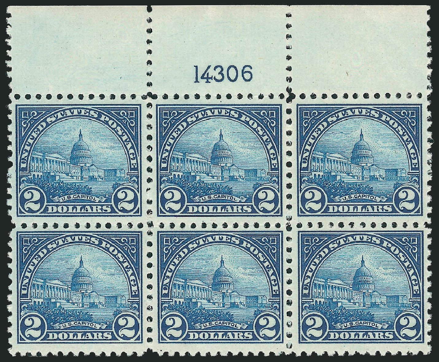 Price of US Stamp Scott Catalogue 572 - US$2.00 1923 US Capitol Perf 11. Robert Siegel Auction Galleries, Dec 2009, Sale 982, Lot 5956