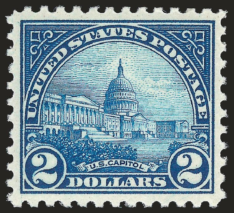 US Stamps Prices Scott Catalog #572 - US$2.00 1923 US Capitol Perf 11. Robert Siegel Auction Galleries, Jun 2010, Sale 992, Lot 2536