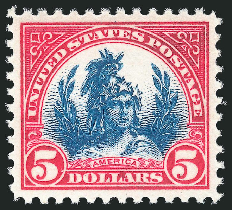 Price of US Stamps Scott Catalog # 573 - US$5.00 1923 Freedom Statue Perf 11. Robert Siegel Auction Galleries, Mar 2013, Sale 1040, Lot 1978