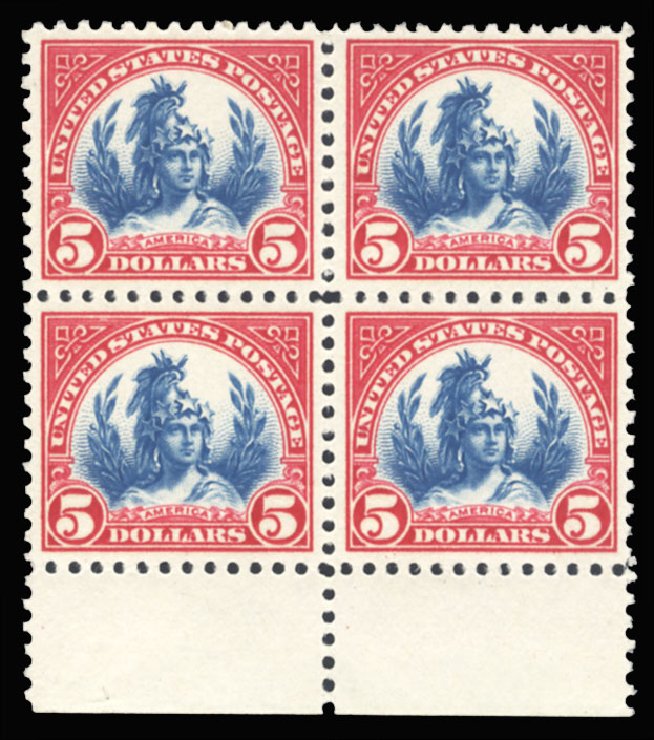 US Stamp Price Scott Catalogue #573 - US$5.00 1923 Freedom Statue Perf 11. Cherrystone Auctions, Sep 2013, Sale 201309, Lot 21