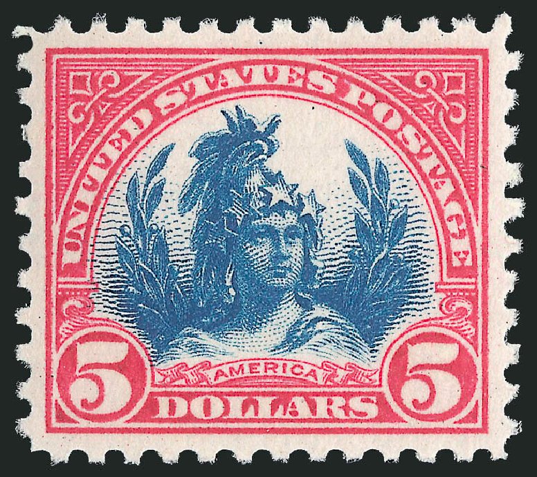 US Stamps Price Scott Cat. # 573: US$5.00 1923 Freedom Statue Perf 11. Robert Siegel Auction Galleries, Jun 2009, Sale 975, Lot 1991