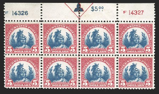 US Stamps Price Scott Catalogue #573: US$5.00 1923 Freedom Statue Perf 11. Spink Shreves Galleries, Mar 2013, Sale 142, Lot 381