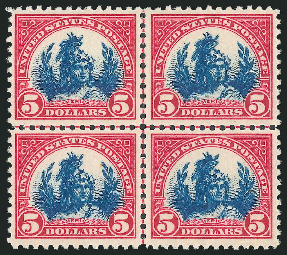US Stamps Price Scott Catalog #573: US$5.00 1923 Freedom Statue Perf 11. Robert Siegel Auction Galleries, Nov 2013, Sale 1061, Lot 4014