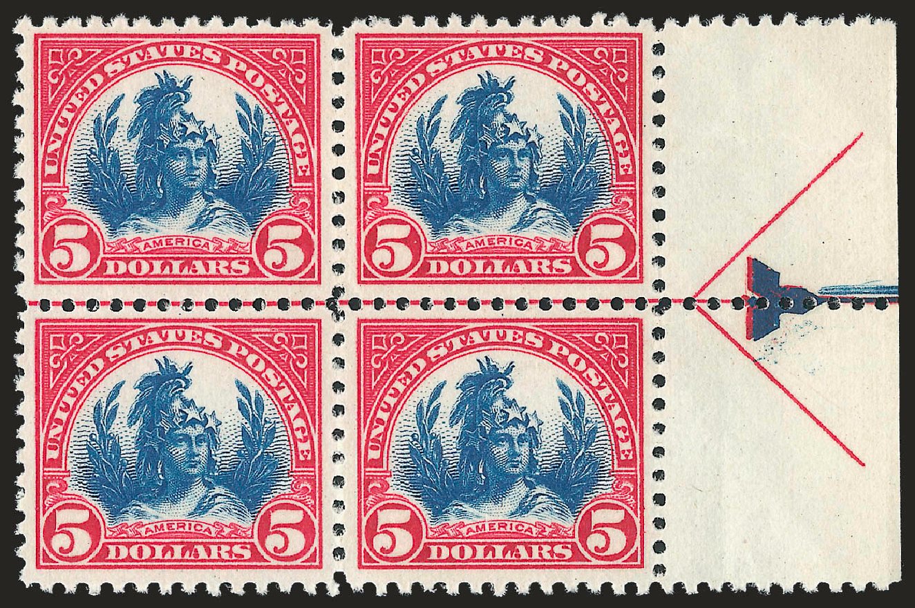 US Stamp Prices Scott # 573 - 1923 US$5.00 Freedom Statue Perf 11. Robert Siegel Auction Galleries, Sep 2009, Sale 976, Lot 2164