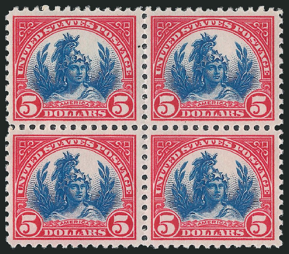 Prices of US Stamp Scott 573 - US$5.00 1923 Freedom Statue Perf 11. Robert Siegel Auction Galleries, Mar 2013, Sale 1040, Lot 1985