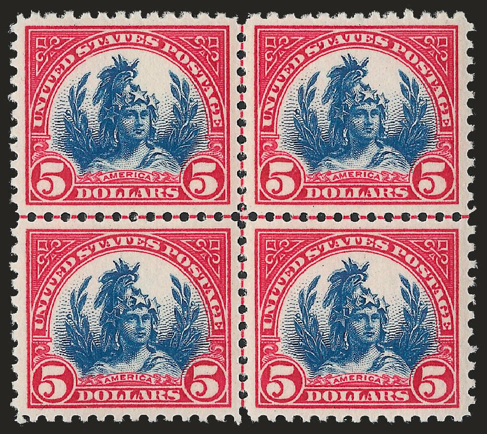 Price of US Stamps Scott Cat. #573: 1923 US$5.00 Freedom Statue Perf 11. Robert Siegel Auction Galleries, Apr 2010, Sale 984, Lot 985
