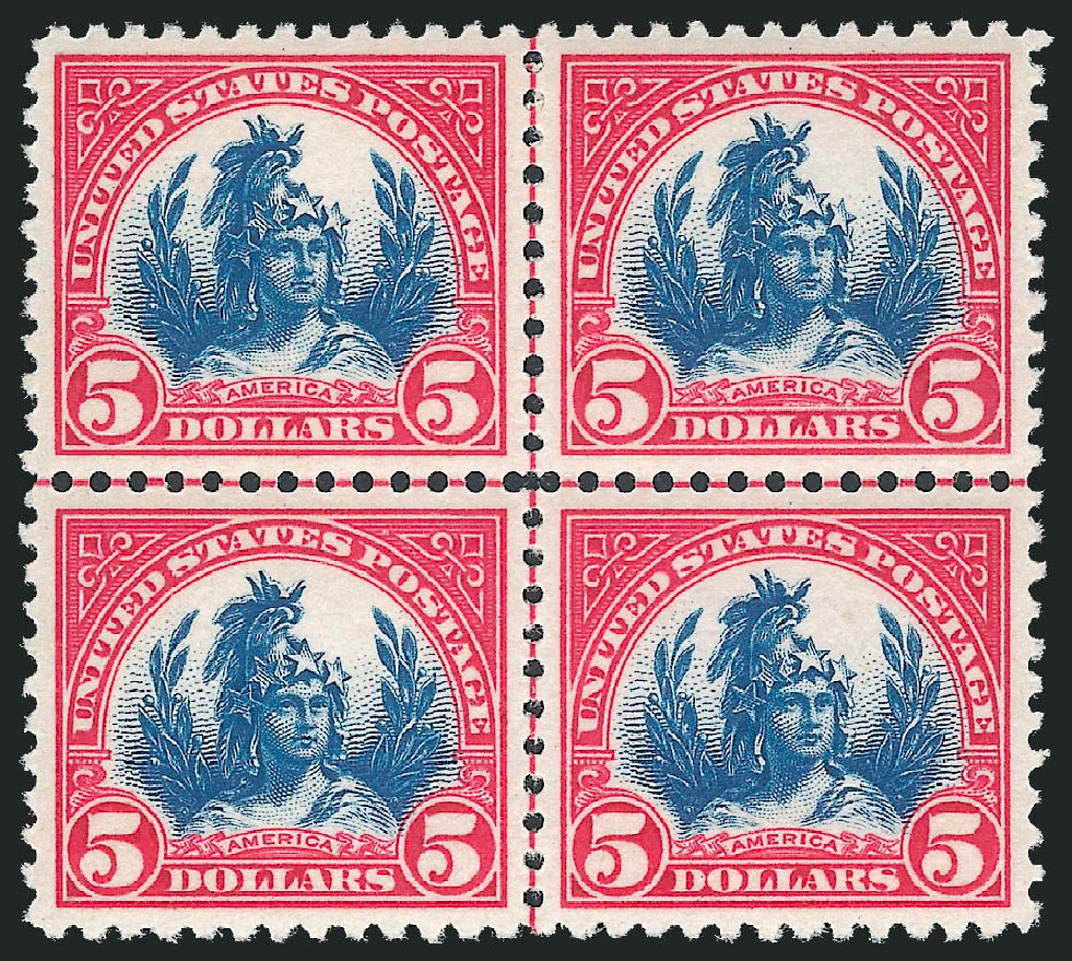 US Stamp Price Scott Cat. # 573 - 1923 US$5.00 Freedom Statue Perf 11. Robert Siegel Auction Galleries, Mar 2013, Sale 1040, Lot 1982