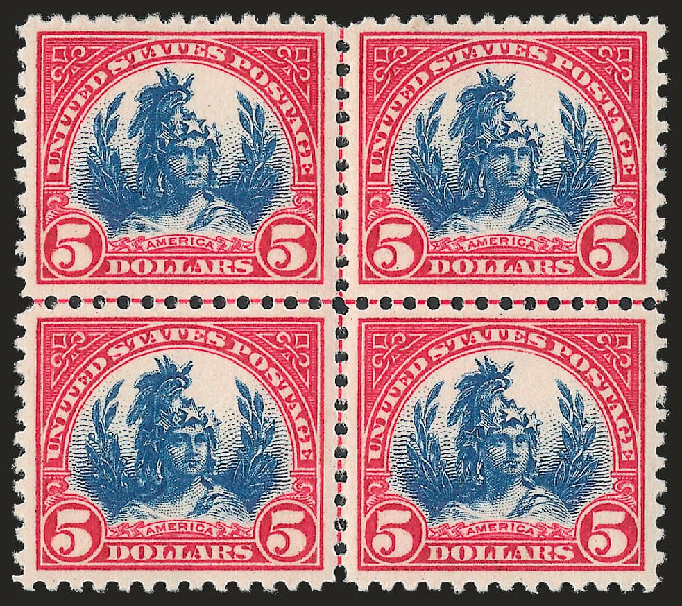 Price of US Stamp Scott # 573 - US$5.00 1923 Freedom Statue Perf 11. Robert Siegel Auction Galleries, Apr 2010, Sale 984, Lot 982