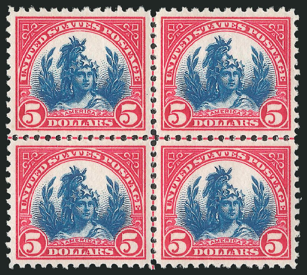 US Stamps Price Scott Cat. 573: US$5.00 1923 Freedom Statue Perf 11. Robert Siegel Auction Galleries, Jul 2013, Sale 1050, Lot 653