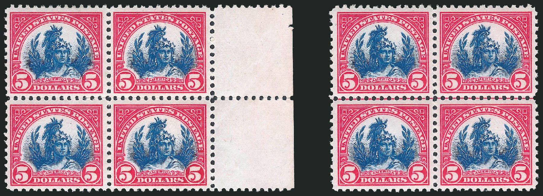 Cost of US Stamp Scott #573: US$5.00 1923 Freedom Statue Perf 11. Robert Siegel Auction Galleries, Mar 2013, Sale 1040, Lot 1986
