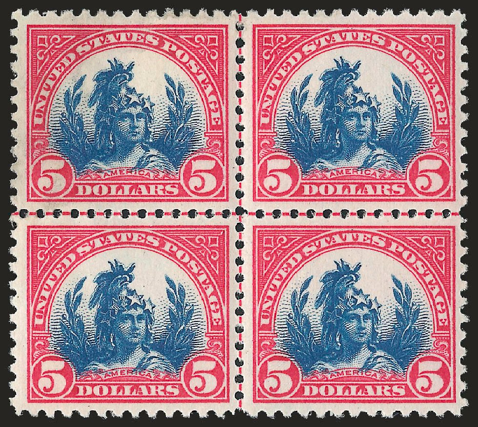 US Stamps Prices Scott Catalogue # 573: 1923 US$5.00 Freedom Statue Perf 11. Robert Siegel Auction Galleries, Sep 2009, Sale 976, Lot 2166
