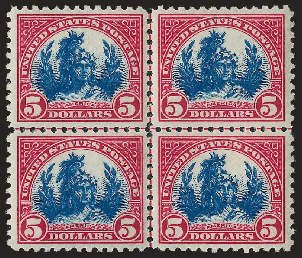 Value of US Stamp Scott Cat. # 573: US$5.00 1923 Freedom Statue Perf 11. Robert Siegel Auction Galleries, Apr 2010, Sale 984, Lot 986