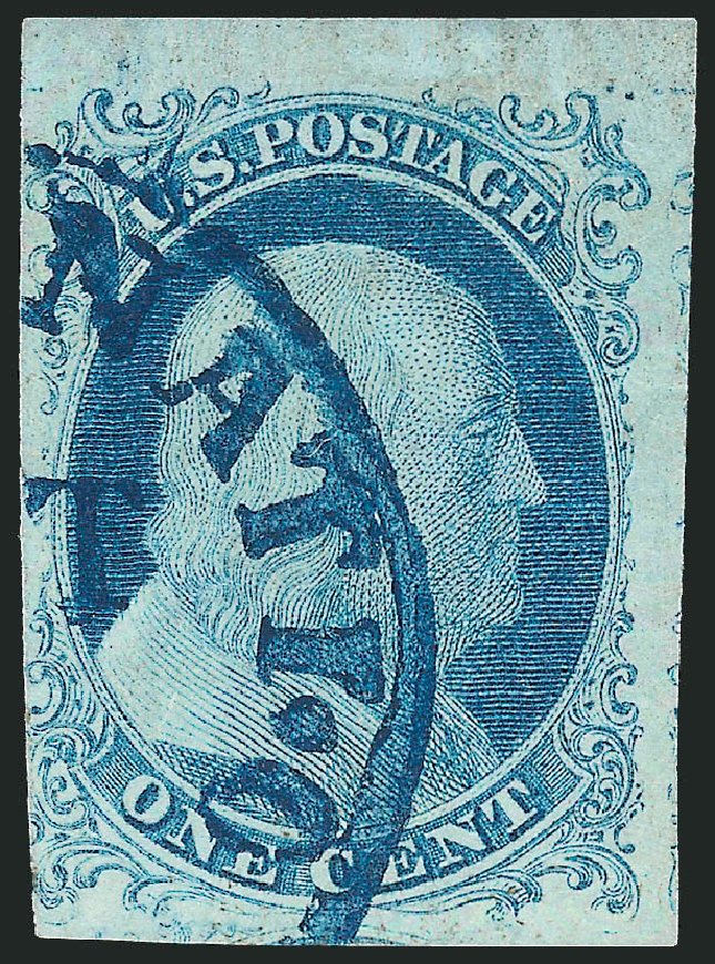 Prices of US Stamp Scott Catalogue 5A - 1c 1851 Franklin. Robert Siegel Auction Galleries, Jun 2009, Sale 973, Lot 27