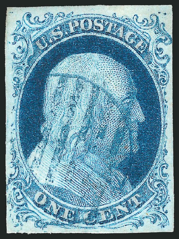 Price of US Stamp Scott Cat. 5A - 1c 1851 Franklin. Robert Siegel Auction Galleries, Sep 2010, Sale 994, Lot 614
