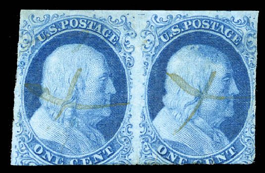 Values of US Stamp Scott Catalogue 5A: 1851 1c Franklin. Matthew Bennett International, Mar 2012, Sale 344, Lot 4193