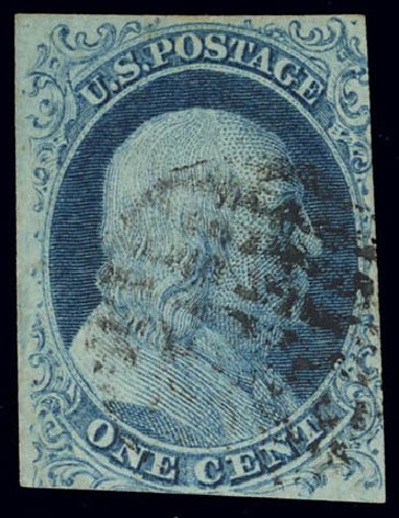 Price of US Stamp Scott Catalogue 5A - 1851 1c Franklin. Daniel Kelleher Auctions, Feb 2013, Sale 634, Lot 6