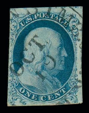 Values of US Stamp Scott Catalogue # 6 - 1857 1c Franklin. Matthew Bennett International, Jun 2007, Sale 319, Lot 1057