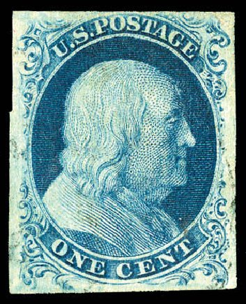 Prices of US Stamps Scott #6 - 1c 1857 Franklin. Matthew Bennett International, Dec 2008, Sale 330, Lot 1347