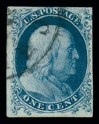 US Stamps Prices Scott Catalogue # 6 - 1c 1857 Franklin. Matthew Bennett International, Oct 2007, Sale 320, Lot 368