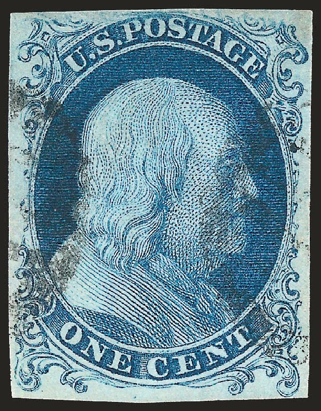 Value of US Stamp Scott Catalog # 6 - 1857 1c Franklin. Robert Siegel Auction Galleries, Jun 2010, Sale 989, Lot 48