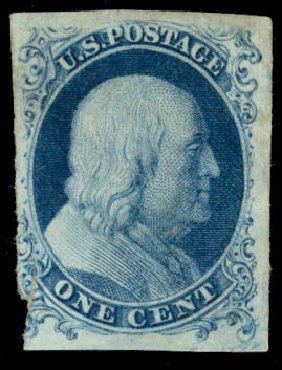 Costs of US Stamps Scott # 6: 1c 1857 Franklin. Daniel Kelleher Auctions, Sep 2013, Sale 639, Lot 3099