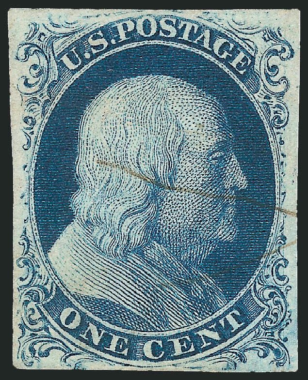 US Stamp Price Scott # 6: 1c 1857 Franklin. Robert Siegel Auction Galleries, Sep 2010, Sale 994, Lot 1089