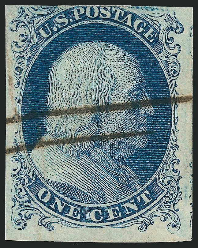 Value of US Stamps Scott Cat. #6 - 1c 1857 Franklin. Robert Siegel Auction Galleries, Apr 2010, Sale 984, Lot 51