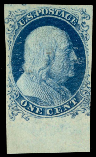 Value of US Stamp Scott Cat. 6 - 1857 1c Franklin. Daniel Kelleher Auctions, Sep 2013, Sale 639, Lot 1005