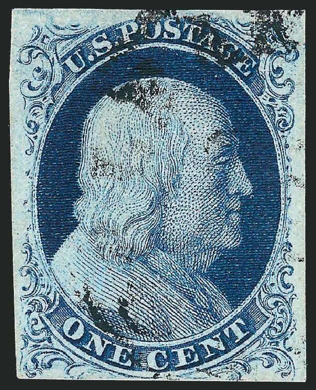Cost of US Stamp Scott Cat. #6: 1c 1857 Franklin. Robert Siegel Auction Galleries, Oct 2008, Sale 963, Lot 175