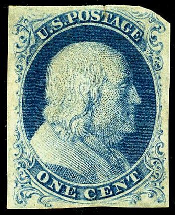 US Stamps Price Scott Cat. #6: 1c 1857 Franklin. Matthew Bennett International, May 2008, Sale 327, Lot 12