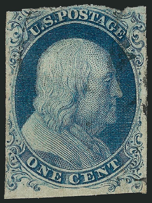 US Stamp Prices Scott Cat. #6: 1c 1857 Franklin. Robert Siegel Auction Galleries, Dec 2008, Sale 967, Lot 4082