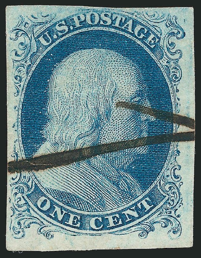 US Stamp Price Scott Catalogue 6: 1c 1857 Franklin. Robert Siegel Auction Galleries, Jun 2012, Sale 1026, Lot 1133