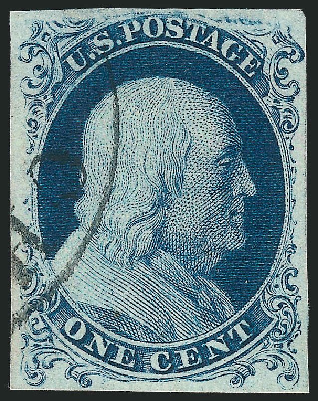 US Stamp Price Scott Catalogue 6 - 1c 1857 Franklin. Robert Siegel Auction Galleries, Mar 2013, Sale 1040, Lot 1183