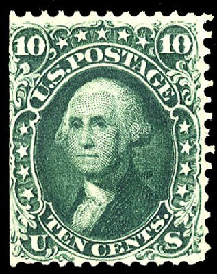 US Stamp Prices Scott Catalog 62B - 10c 1861 Washington. Cherrystone Auctions, Jan 2010, Sale 201001, Lot 57