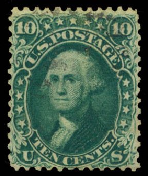 Cost of US Stamps Scott Catalog # 62B: 10c 1861 Washington. Daniel Kelleher Auctions, Oct 2014, Sale 660, Lot 2077