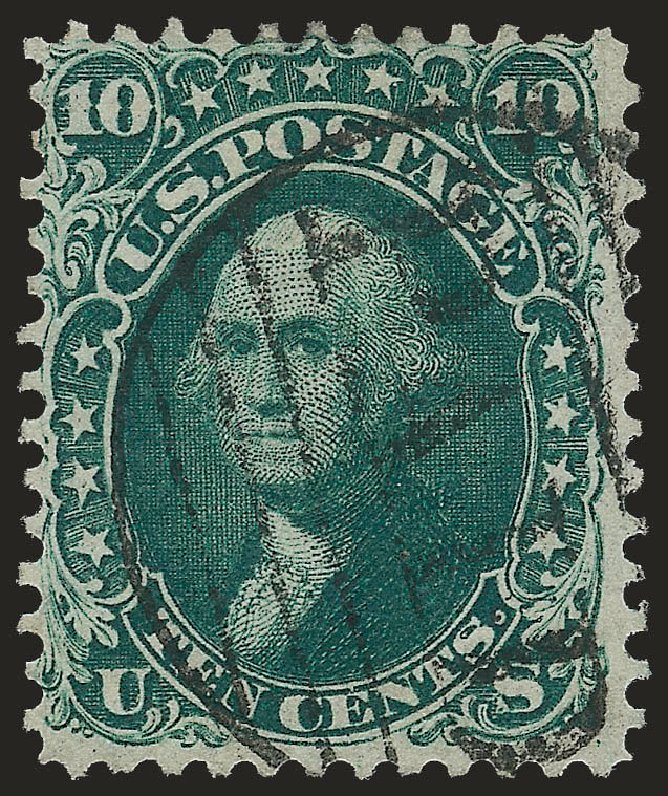 Prices of US Stamp Scott Cat. 62B: 1861 10c Washington. Robert Siegel Auction Galleries, Dec 2009, Sale 982, Lot 5179