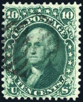 Cost of US Stamps Scott #62B: 1861 10c Washington. Harmer-Schau Auction Galleries, Jun 2008, Sale 78, Lot 1300