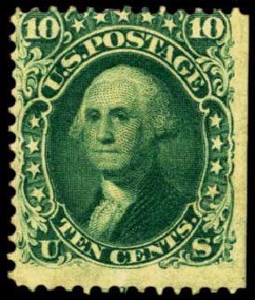 Cost of US Stamp Scott Catalogue #62B: 10c 1861 Washington. Harmer-Schau Auction Galleries, Feb 2012, Sale 92, Lot 850