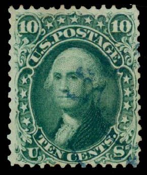 Price of US Stamp Scott Cat. # 62B - 1861 10c Washington. Daniel Kelleher Auctions, Sep 2013, Sale 639, Lot 3171